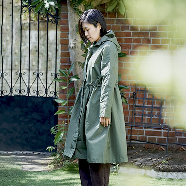 モッズギャザーコート・カーキ:オレンジページ shop通販｜JRE MALL