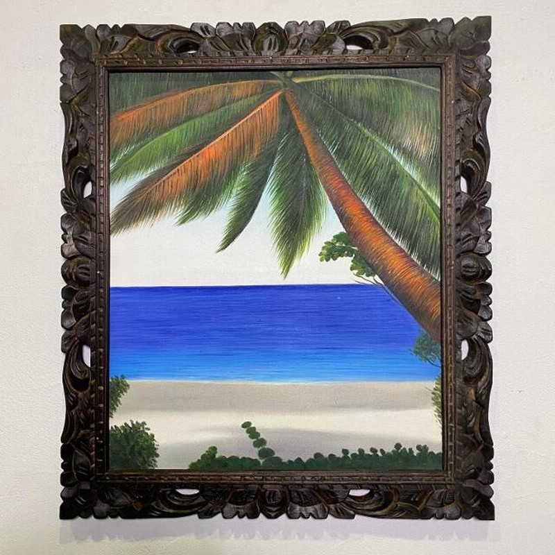 絵画バリ島ヤシの木と海 No.0507 絵画バリ島ヤシの木と海 No.0507 絵画