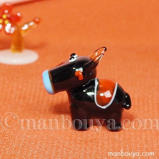 ミニチュア ガラス細工 ウシ 干支 正月 飾り グラススクエア 十二支