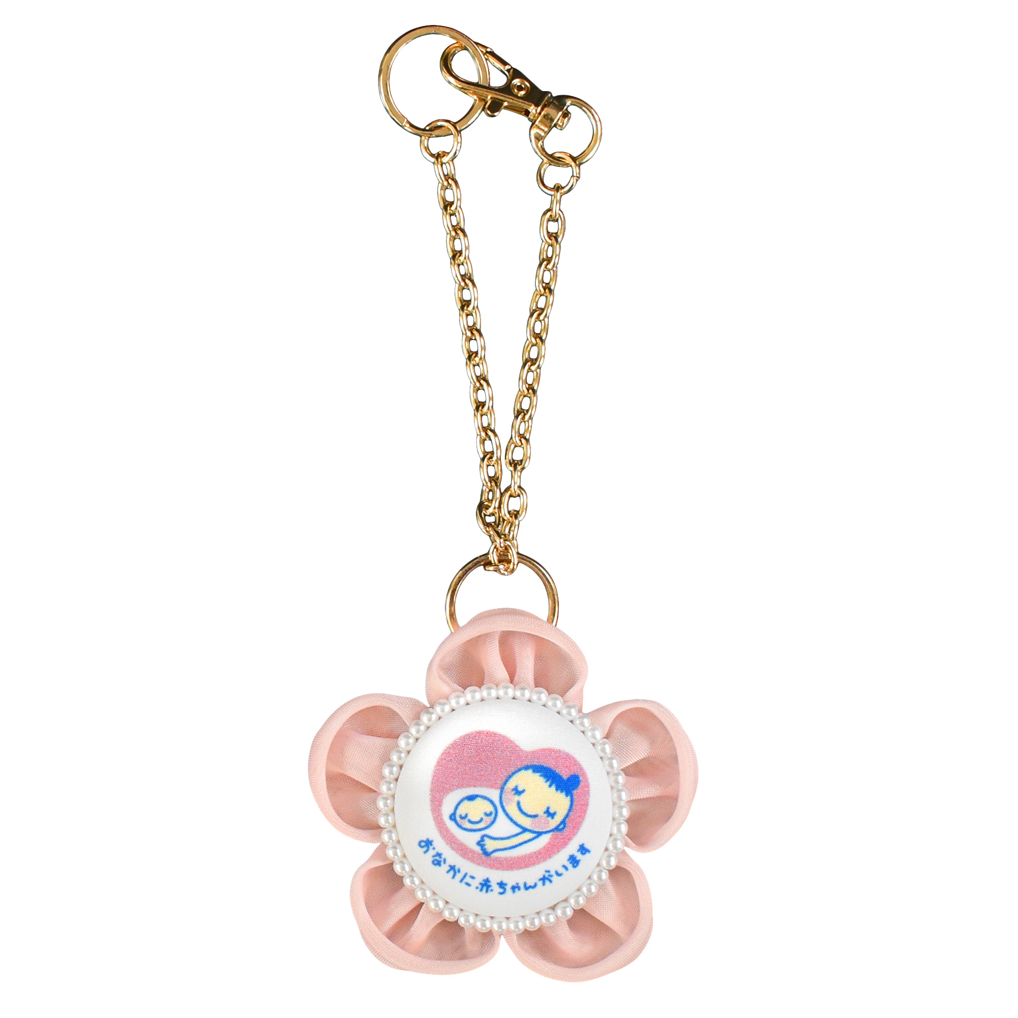 マタニティマーク キーホルダー ロゼット cocomam フラワーシフォン