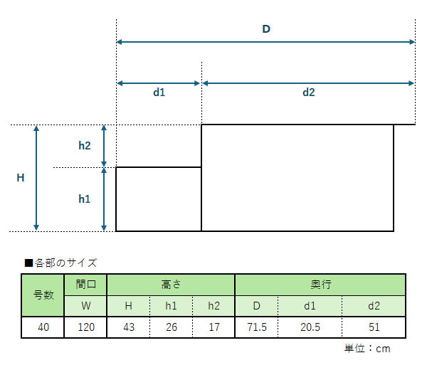 40号 間口120cm 二段 スチール製 ひな壇 （普及タイプ） 雛人形用 ひな