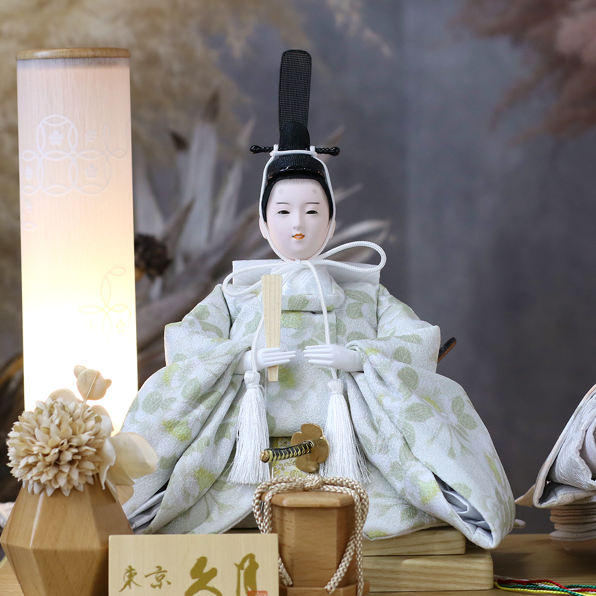 雛人形 ケース飾り 久月 衣裳着 フラワーアート ケース入り 親王飾り