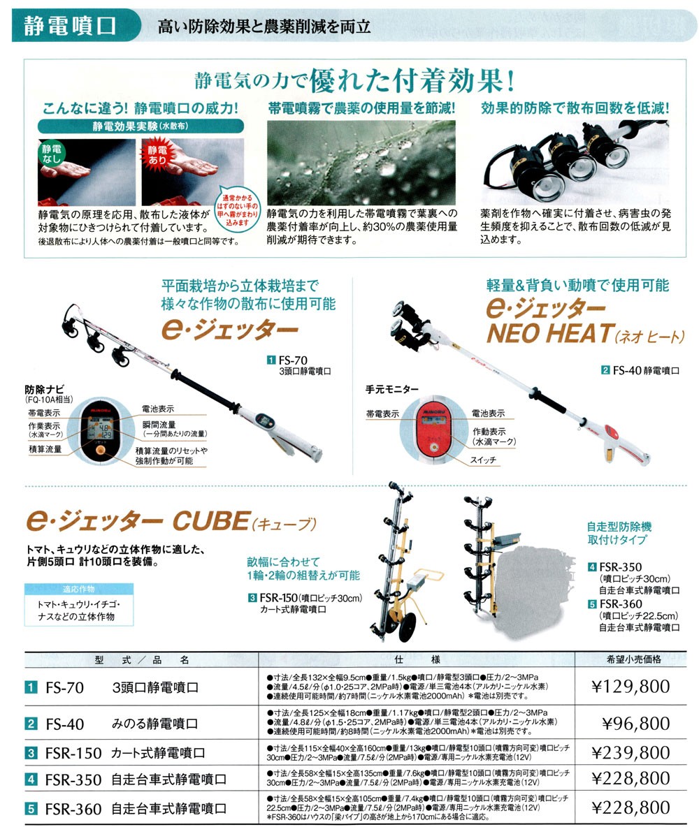 みのる産業 MINORU みのる静電噴口 eジェッター NEO HEAT FS-40 (静電