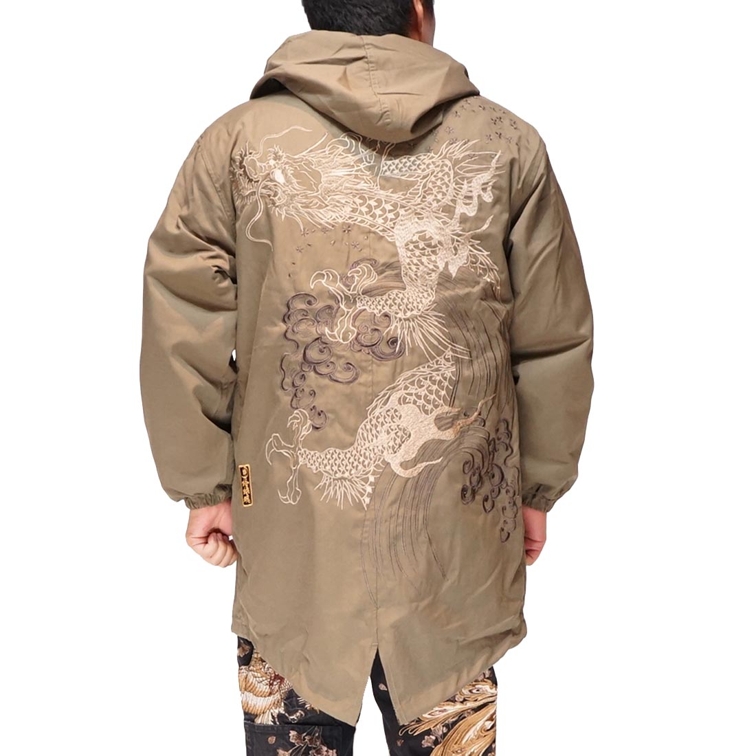 絡繰魂 カラクリダマシイ 和柄 アウター モッズコート メンズ 総刺繍