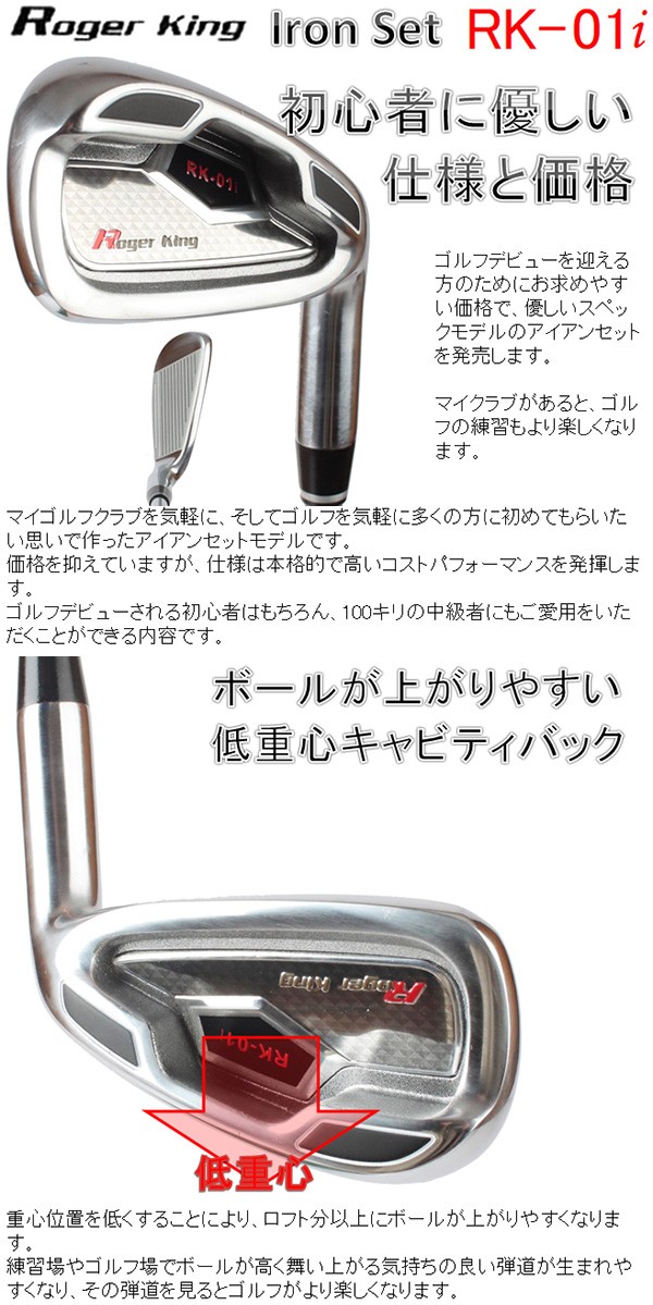 広田ゴルフ ロジャーキング アイアンセット RK-01i 6本 #6-9,Pw,Sw