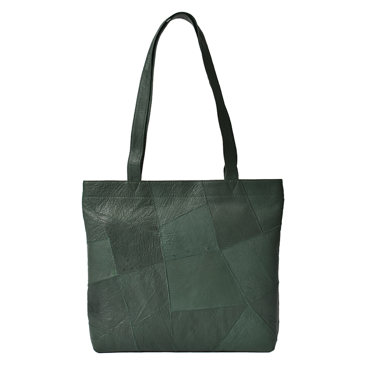 MGSABLE トートバッグ レディース 本革 オーストリッチ パッチワーク