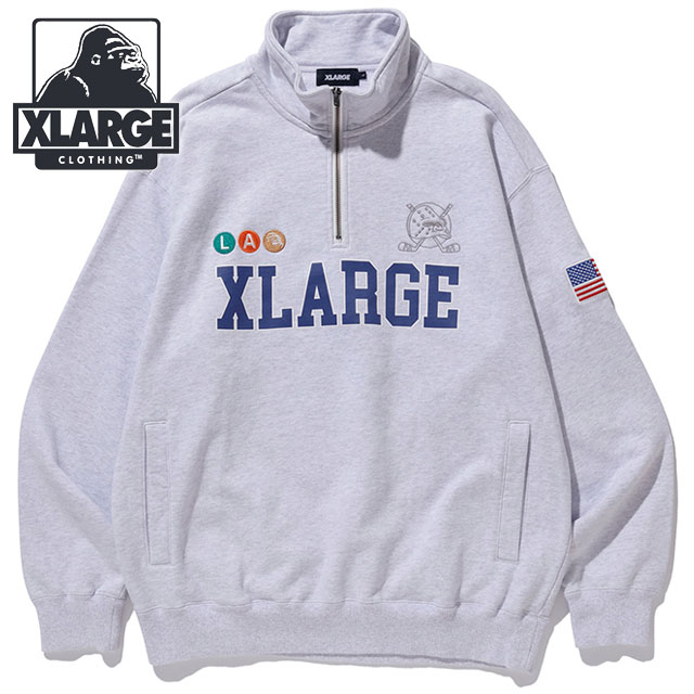 XLARGE（エクストラ ラージ） メンズ ホッケー ハーフジップスウェット