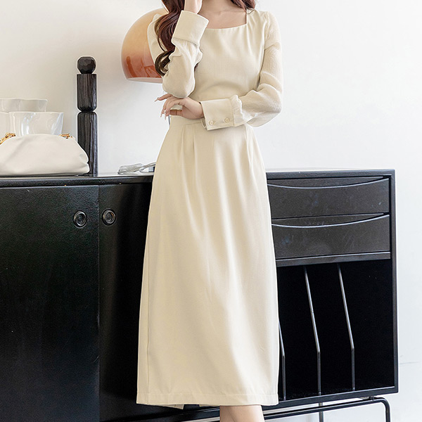 ワンピース 春 秋 きれいめ レディース ロング 長袖 おしゃれ