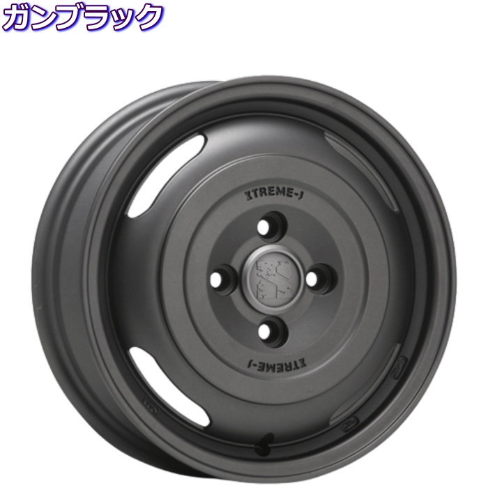 MLJ 14インチ 4穴 100 4.5J XTREME-J JOURNEY ガンブラック グレー
