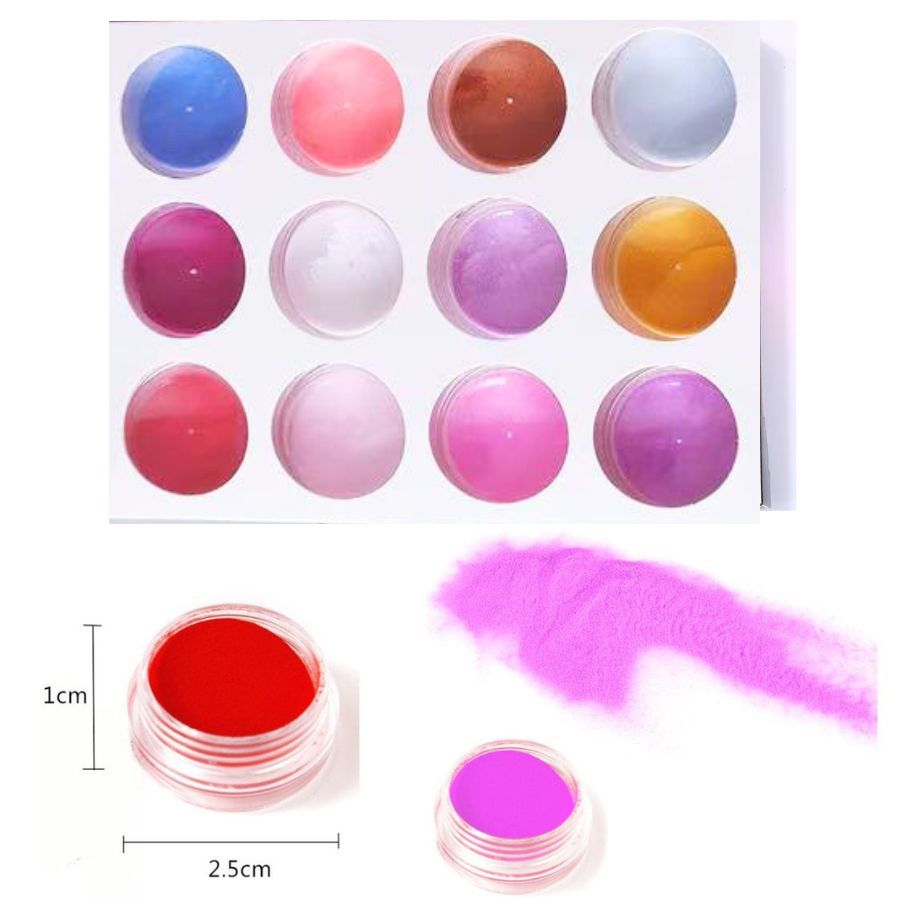 アクリルパウダー3Dパウダー 12色セット ネイルアート ネイルアクリル