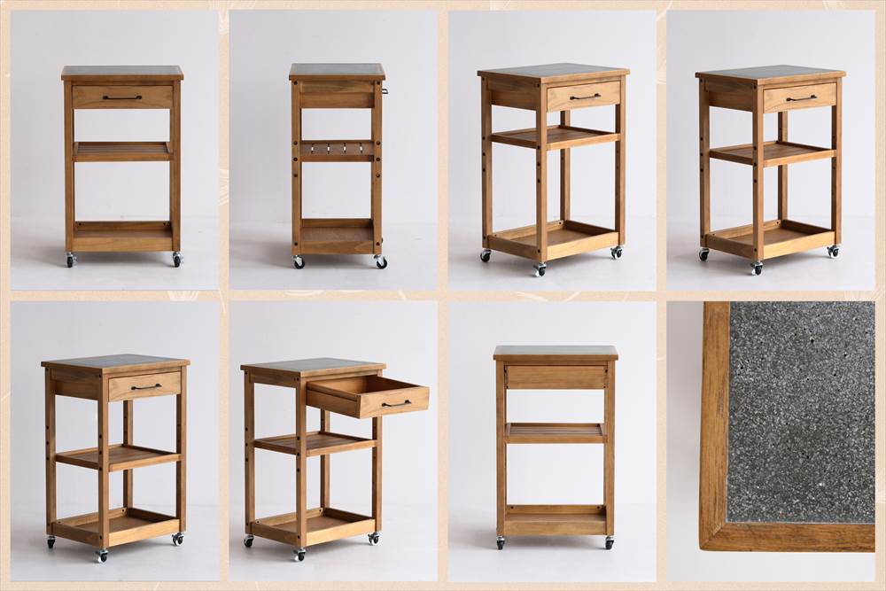 サイドテーブル 幅35cm 奥行45cm 高さ72cm 作業スペース 収納 引出し