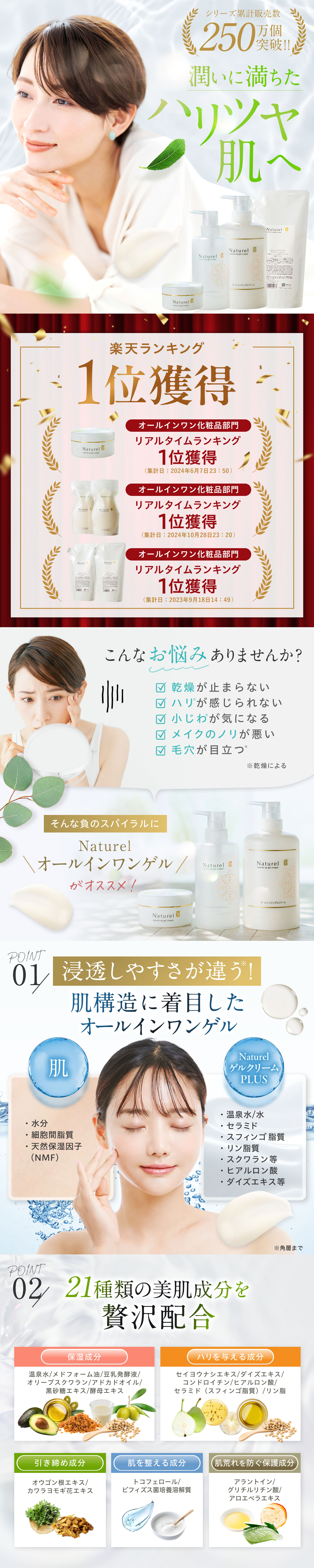 ナチュレルSP ゲルクリームPLUS 550g 詰替 エコポンプ用