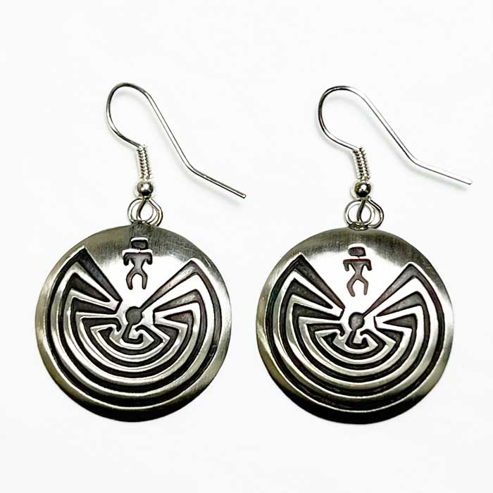 インディアンジュエリー ナバホ族 マン イン ザ メイズ ピアスINDIAN