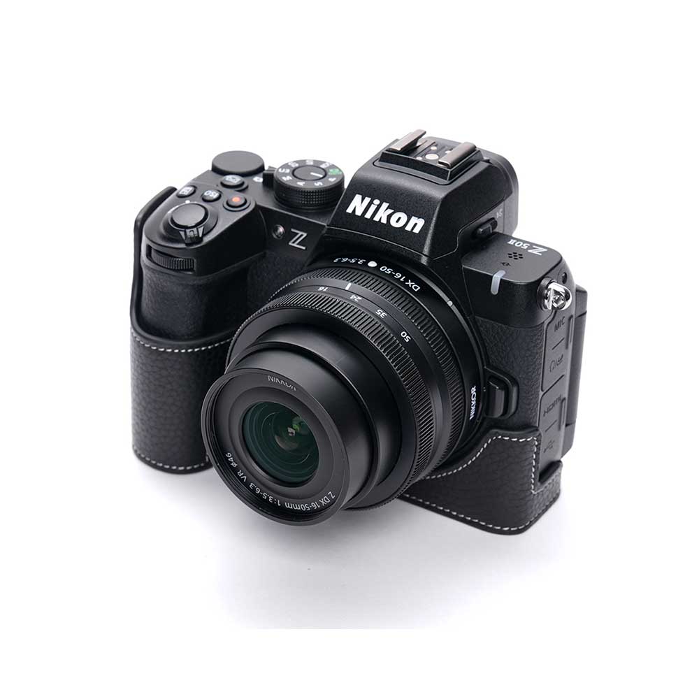 Zシリーズ（Nikon） Nikon Z50II 専用 レザー ケース Black ブラック