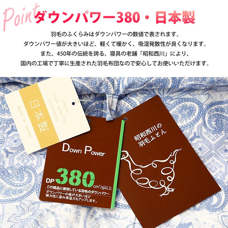 西川（nishikawa） 羽毛肌掛け布団 ダブル 日本製 羽毛布団 ドイツ