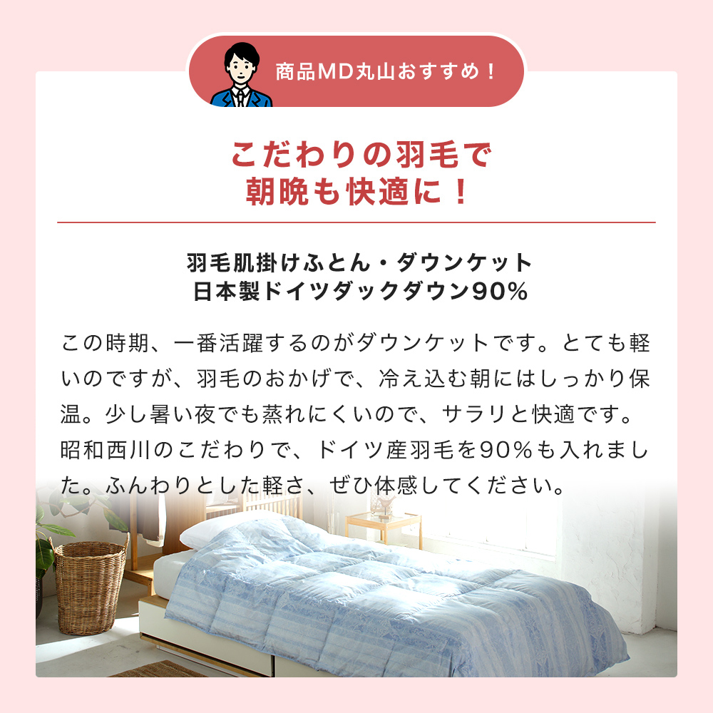 西川（nishikawa） 羽毛肌掛け布団 セミダブル ロング 日本製 羽毛布団