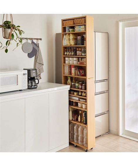 ニッセン（nissen） リビング収納 本棚 大容量 隙間ラック 可動棚