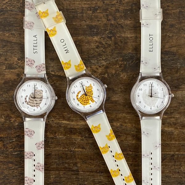 松尾ミユキ 猫グッズ 雑貨 柄 Cat Watch(キャットウォッチ) 腕時計
