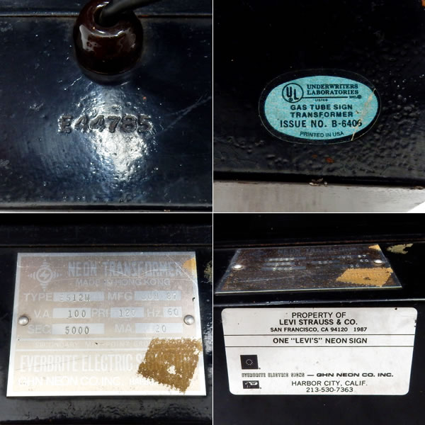 Levi's（リーバイス） 1987年 One Levi's Neon Sign ワンリーバイス
