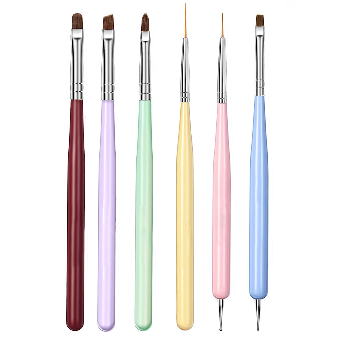 ネイルアート筆 6本セット バイオスカルプチュア ネイルアート筆 6本