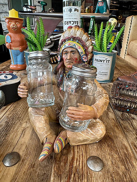 インディアン チーフ ソルト＆ペッパー ウエスタン ネイティブ