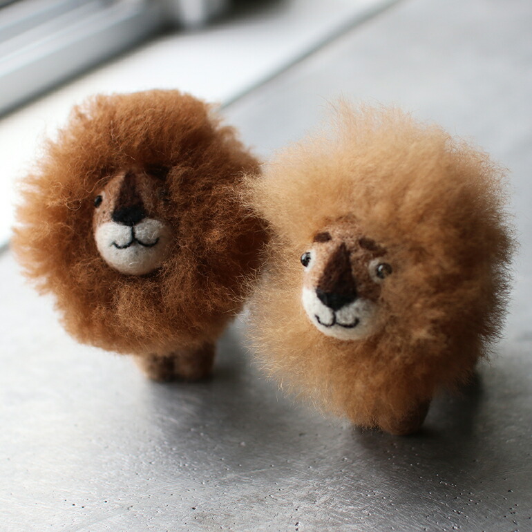 ぬいぐるみ ライオン ミニ アルパカ 原毛 ハンドメイド ペルー MAITE