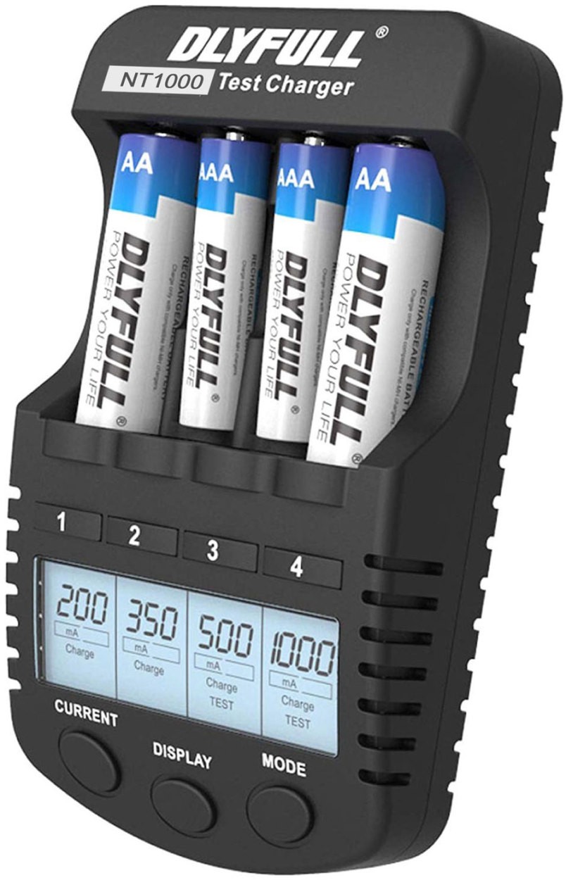 DLYFULL 乾電池 急速充電器 NT1000 電池長持ちリフレッシュ機能付
