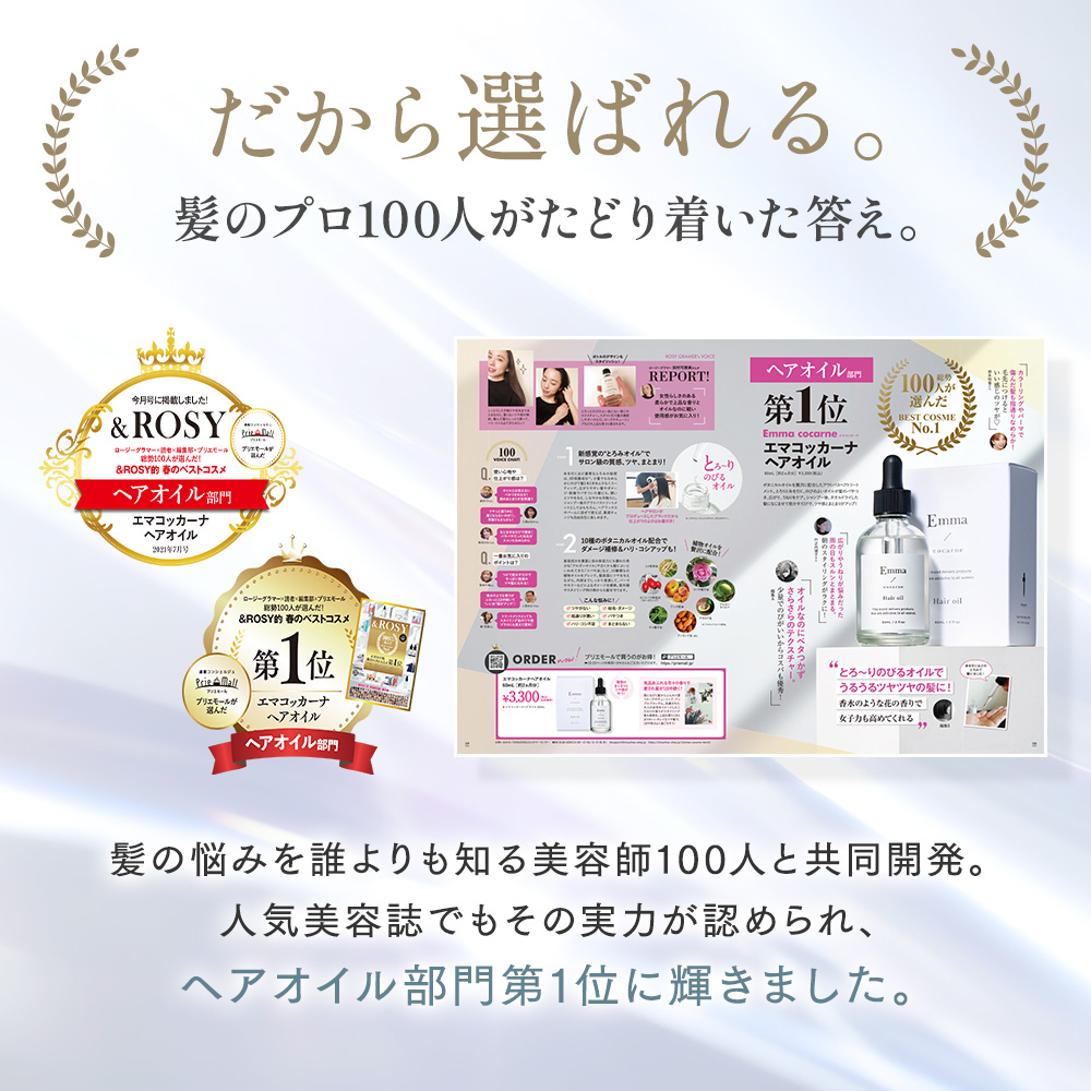 エマコッカーナ ヘアオイル 60ml 正規品 洗い流さない スタイリング
