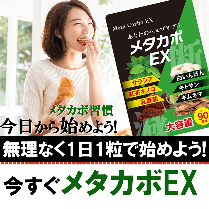 メタカボEX お得3ヶ月分 炭水化物 糖質 脂質 カット サプリメント