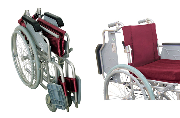 車いす 自走式 背折れタイプ 座面幅40cm テイコブ 非課税 （ 車椅子 車