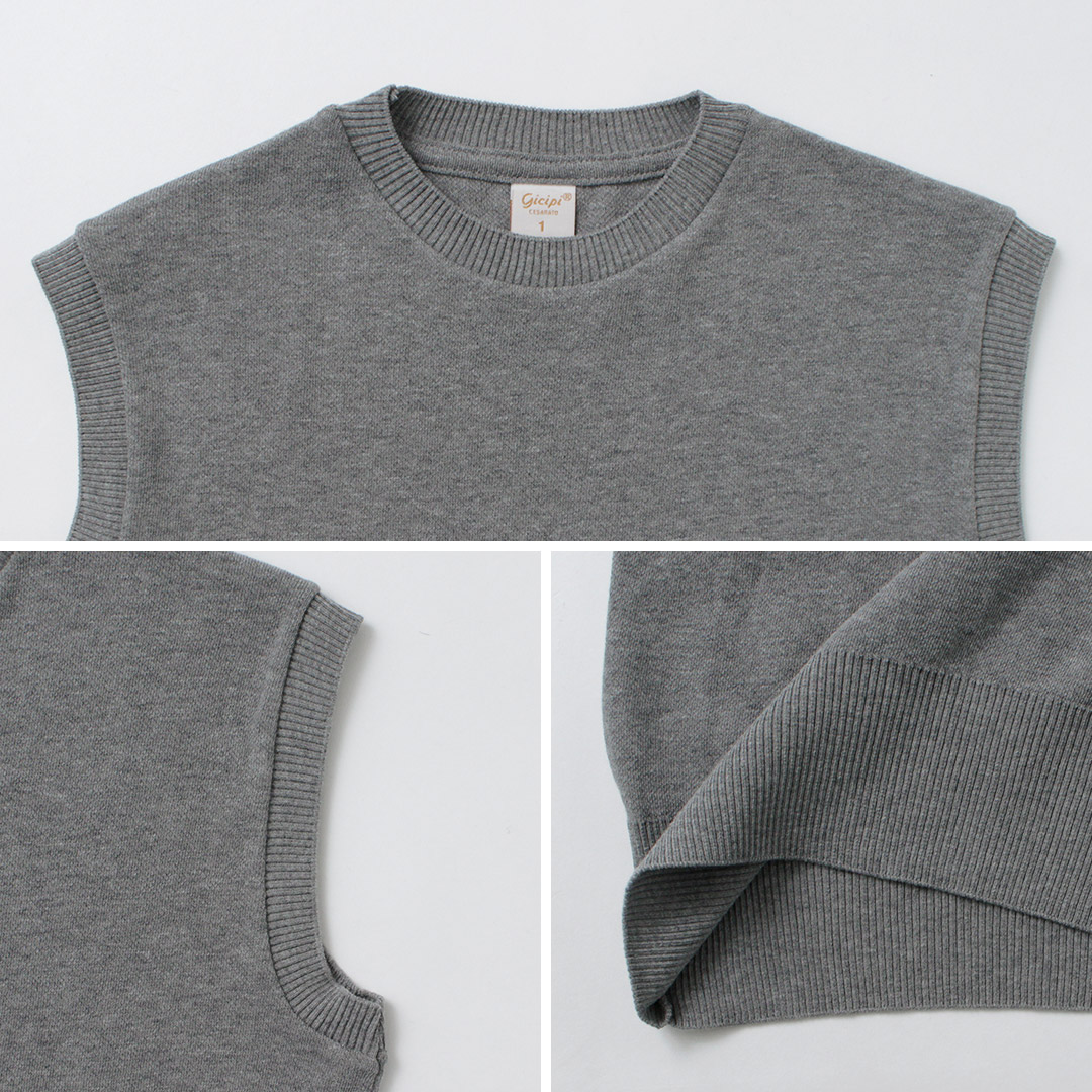 gicipi（ジチピ） オパーレ ノースリーブ ニットソー / トップス