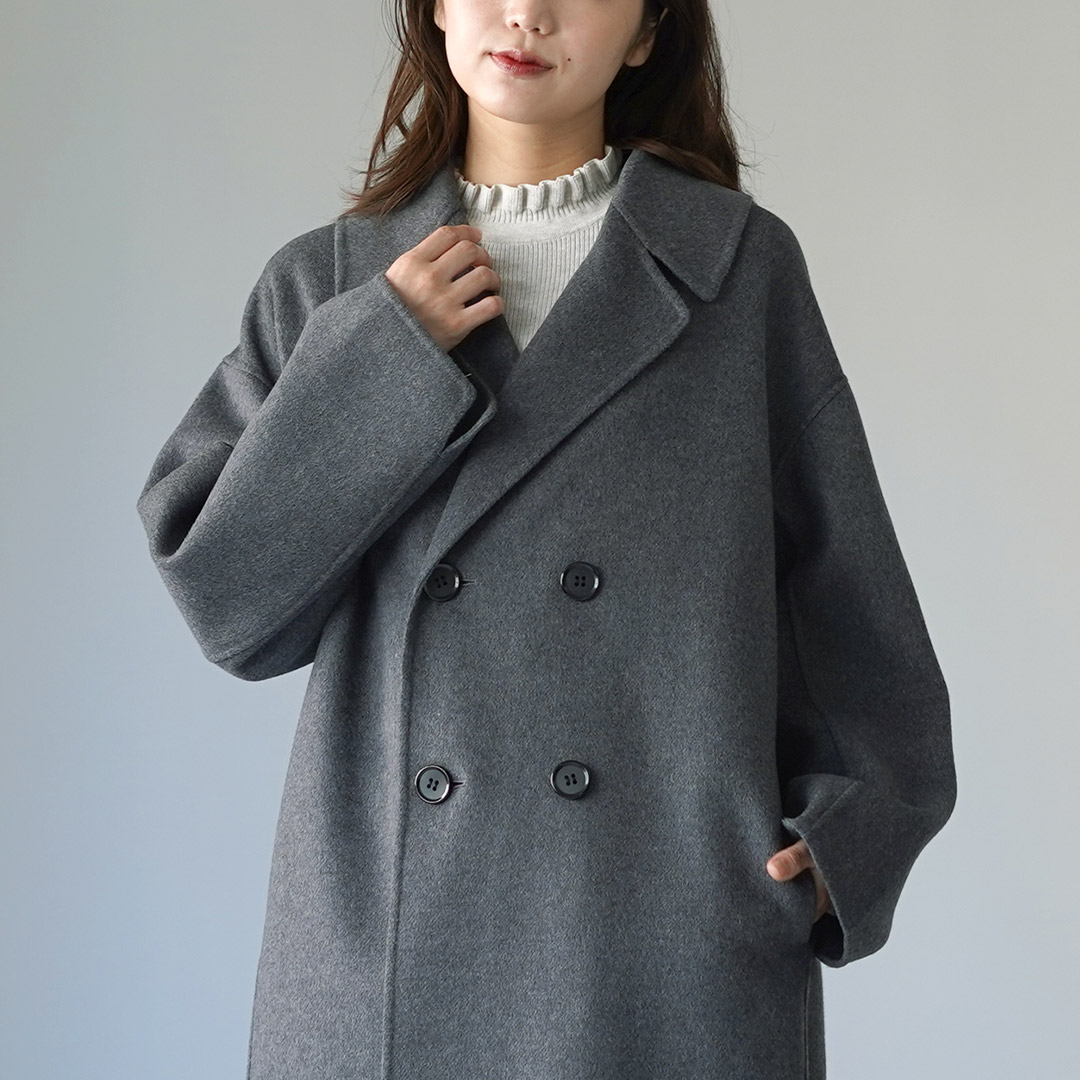 LE GLAZIK（ルグラジック） ダブルブレスト リバーコート / レディース