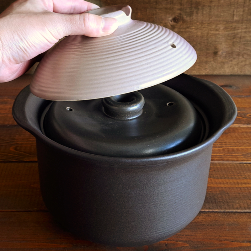 炊飯土鍋 3合炊き ガス火専用 おいしい ごはんや讃 ごはん鍋 ご飯釜