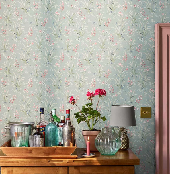 カットサンプル 壁紙 ローラアシュレイ サイズ約B5〜A4 花 おしゃれ