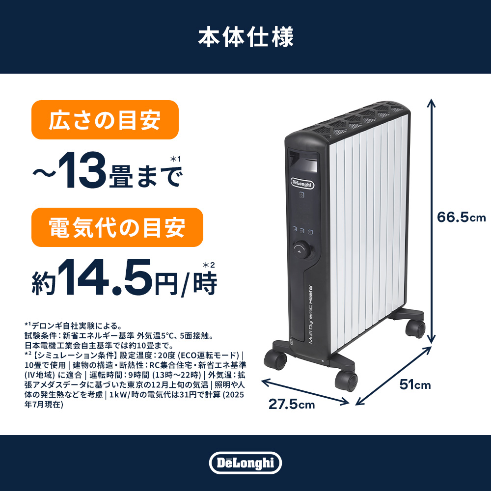 DeLonghi MDH15-BK パネルヒーター DeLonghi MDH15-BK パネルヒーター
