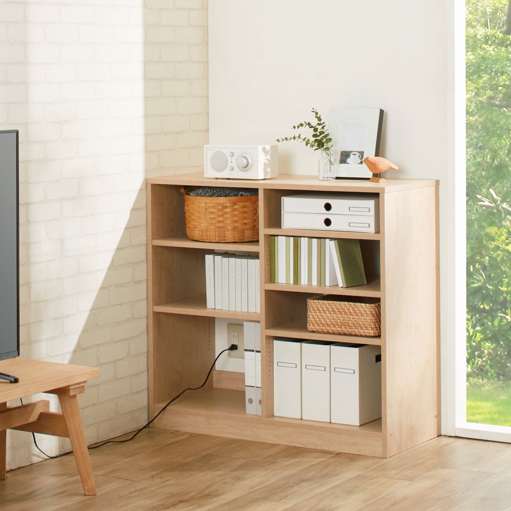 dinos（ディノス） 奥行き選べる背板オープン腰高本棚 幅120奥行20cm