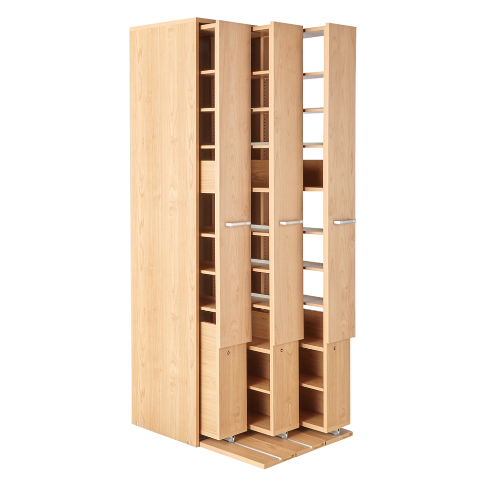 dinos（ディノス） 本格派 スライド収納書棚 AV収納庫 3列・幅64cm