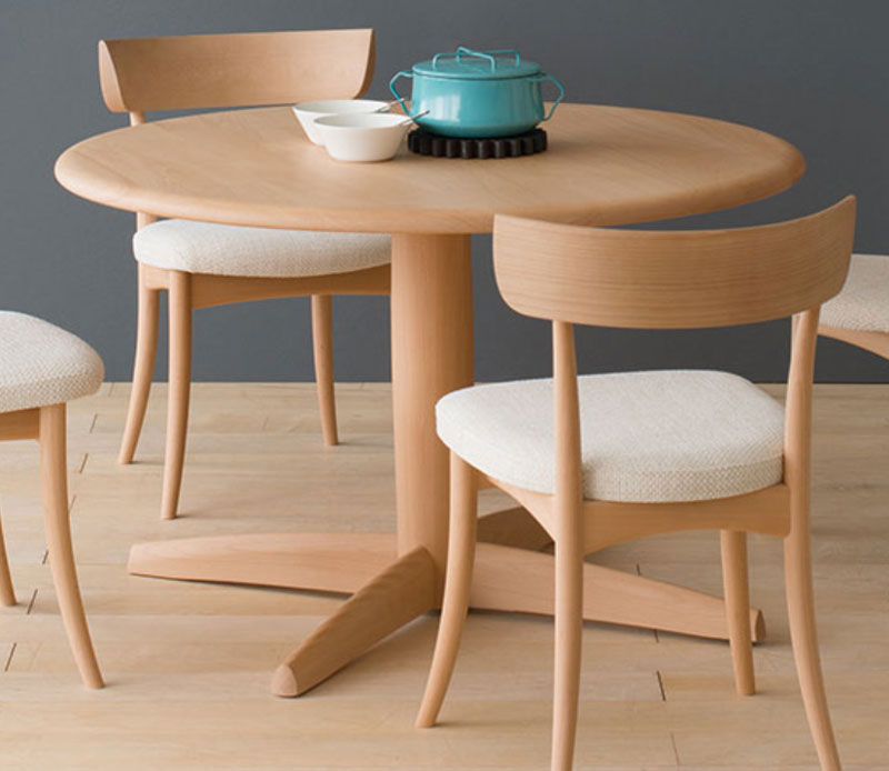 飛騨産業 HIDA 209B 侭 95cm円形ダイニングテーブル サークル食卓 丸