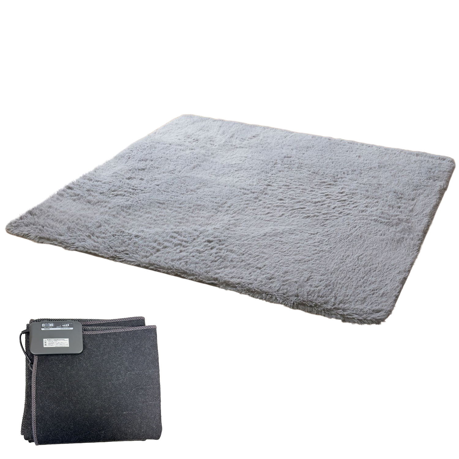 山善 ホットカーペット 本体 ラグセット 2畳 電気カーペット ダニ退治