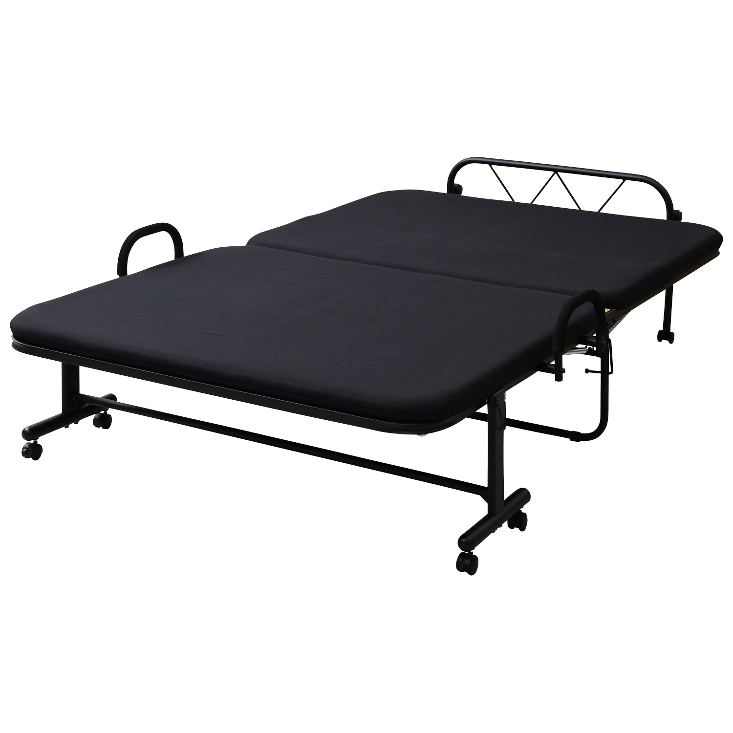 山善（YAMAZEN） 折りたたみベッド セミダブル ハイタイプ 組み立て