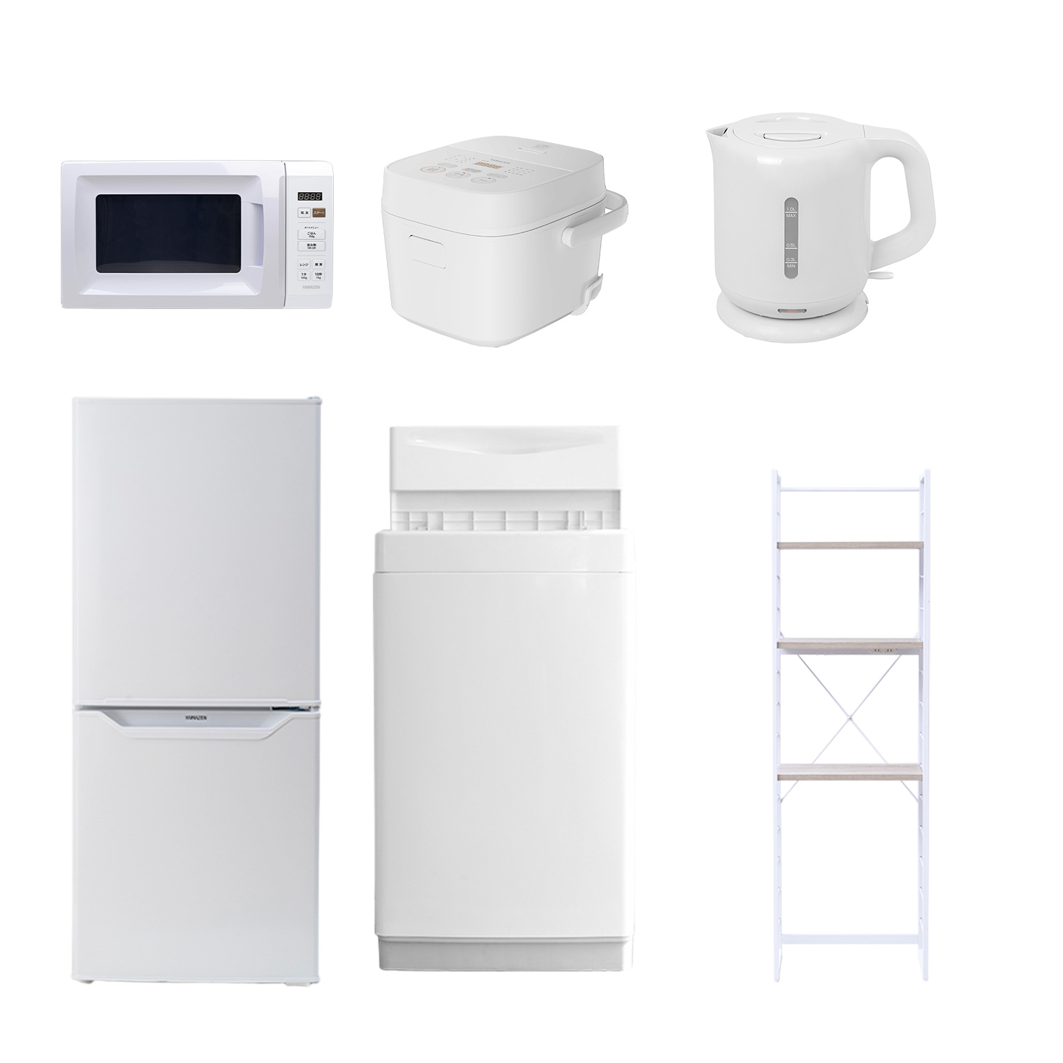 山善（YAMAZEN） 家電セット 一人暮らし 6点セット 冷蔵庫 106L 洗濯機