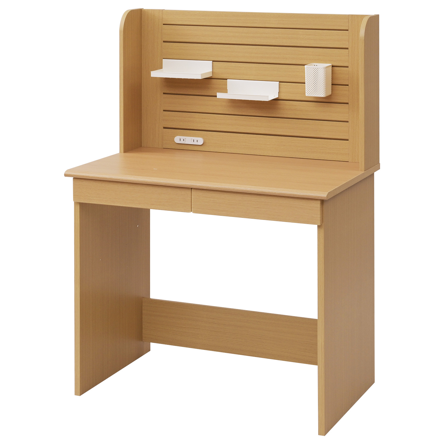 山善（YAMAZEN） ネジなし 組み立て簡単 机 デスク 学習机 幅84.5 奥行