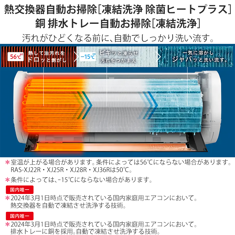 白くまくん エアコン おもに14畳 日立 XJシリーズ 2024年モデル