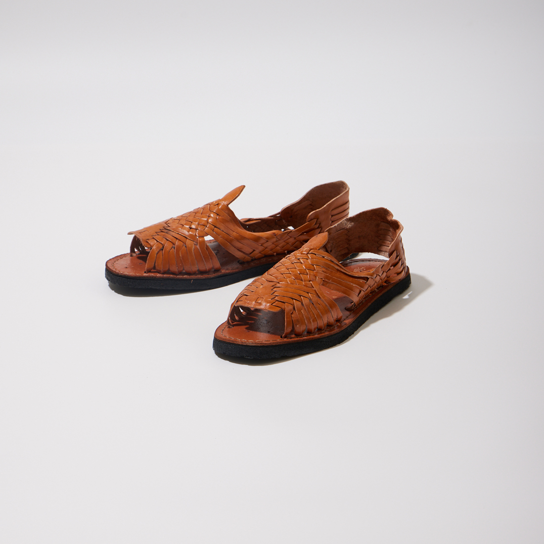 HUARACHE ワラチ レザーメッシュ コンフォートサンダル ダークタン