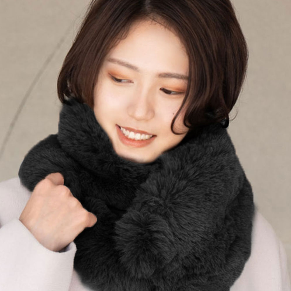 LUCIANNA（ルチアーナ） ファー マフラー スヌード ネックウォーマー