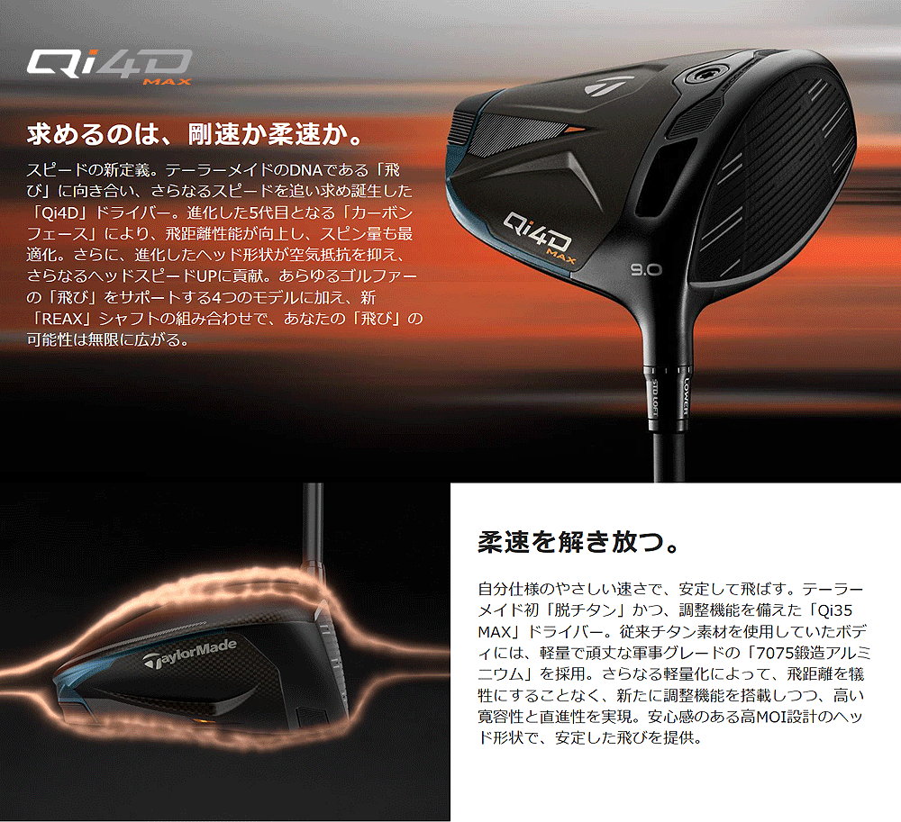 TaylorMade（テーラーメイド） 日本正規品 Qi4D MAX ドライバー 2026新