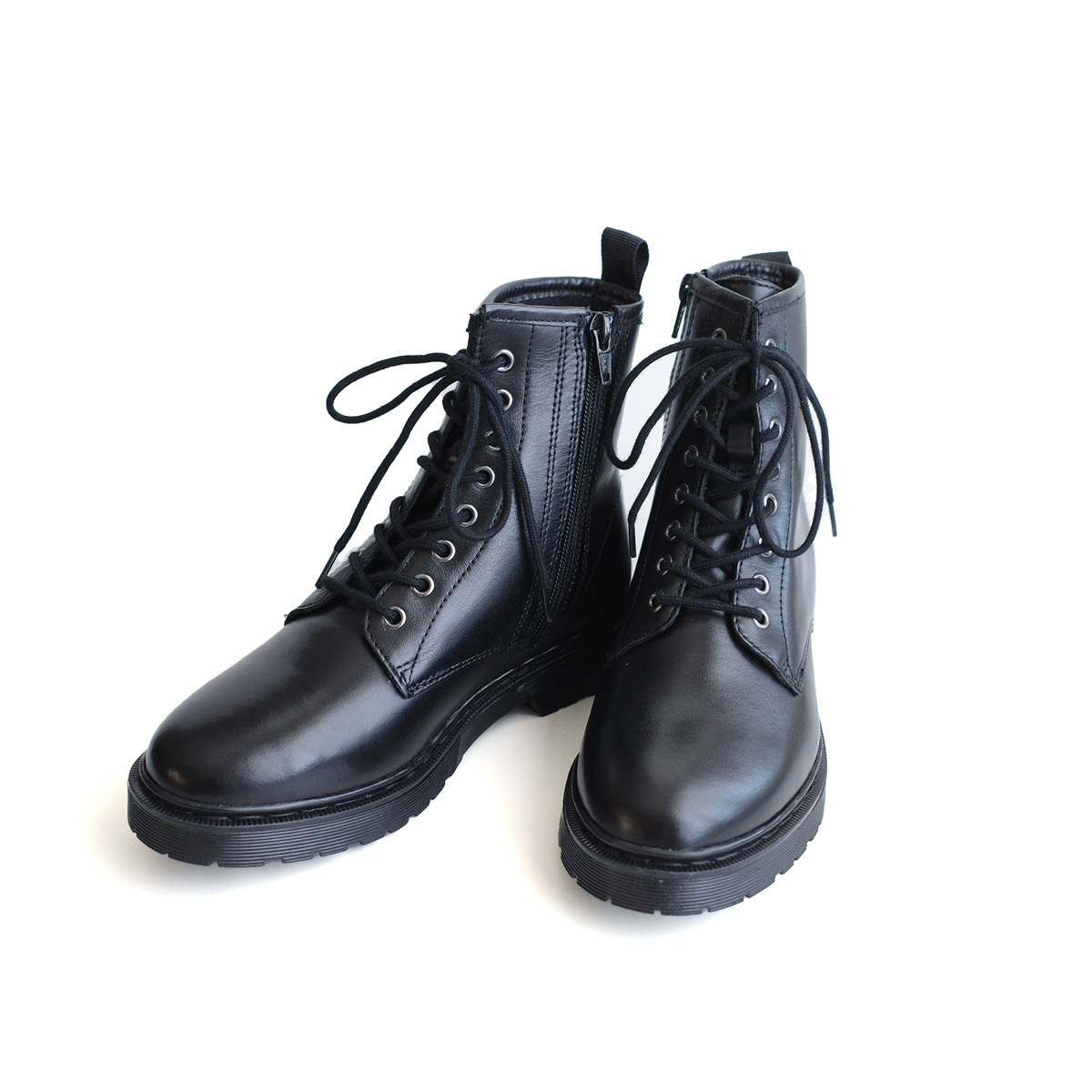 ショートブーツ 本革 レディース 歩きやすい 痛くない 牛革 編み上げ