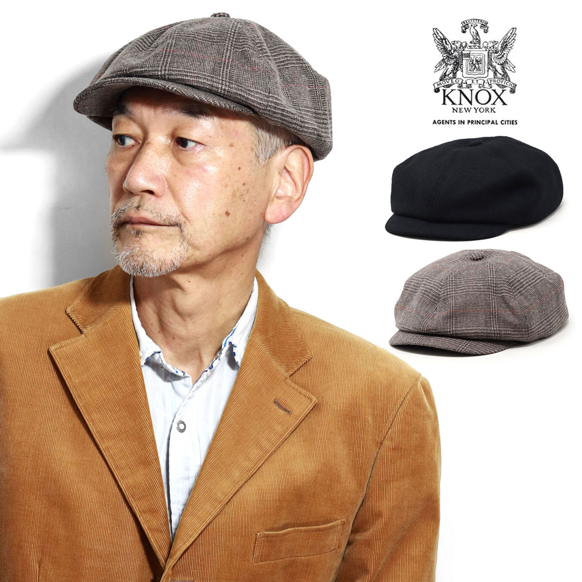 KNOX（ノックス） 帽子 メンズ 秋冬 キャスケット 送料無料 ハンチング