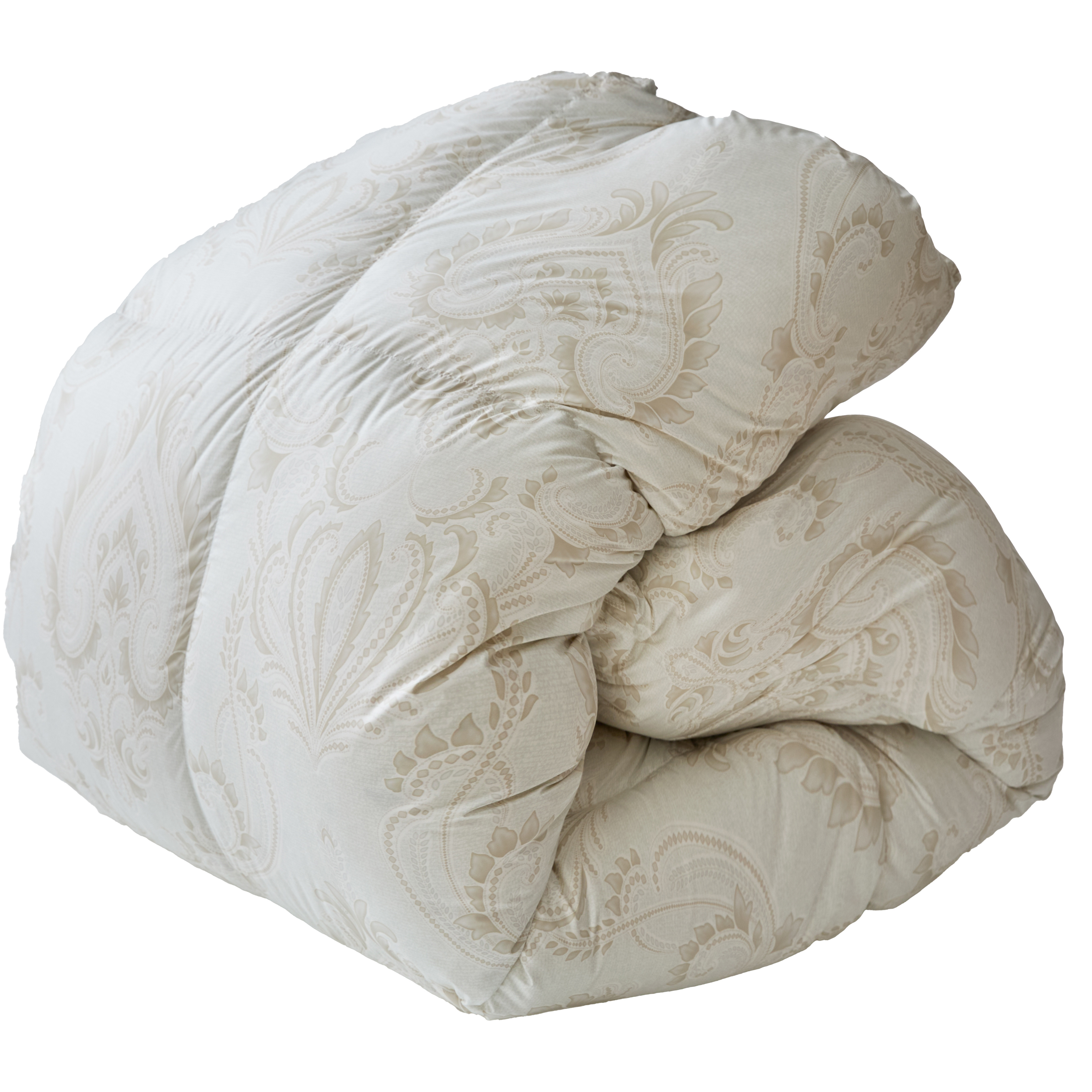 ブルガリア産 ホワイトダウン93％ 洗える 羽毛布団 ダブル 冬用 ランド