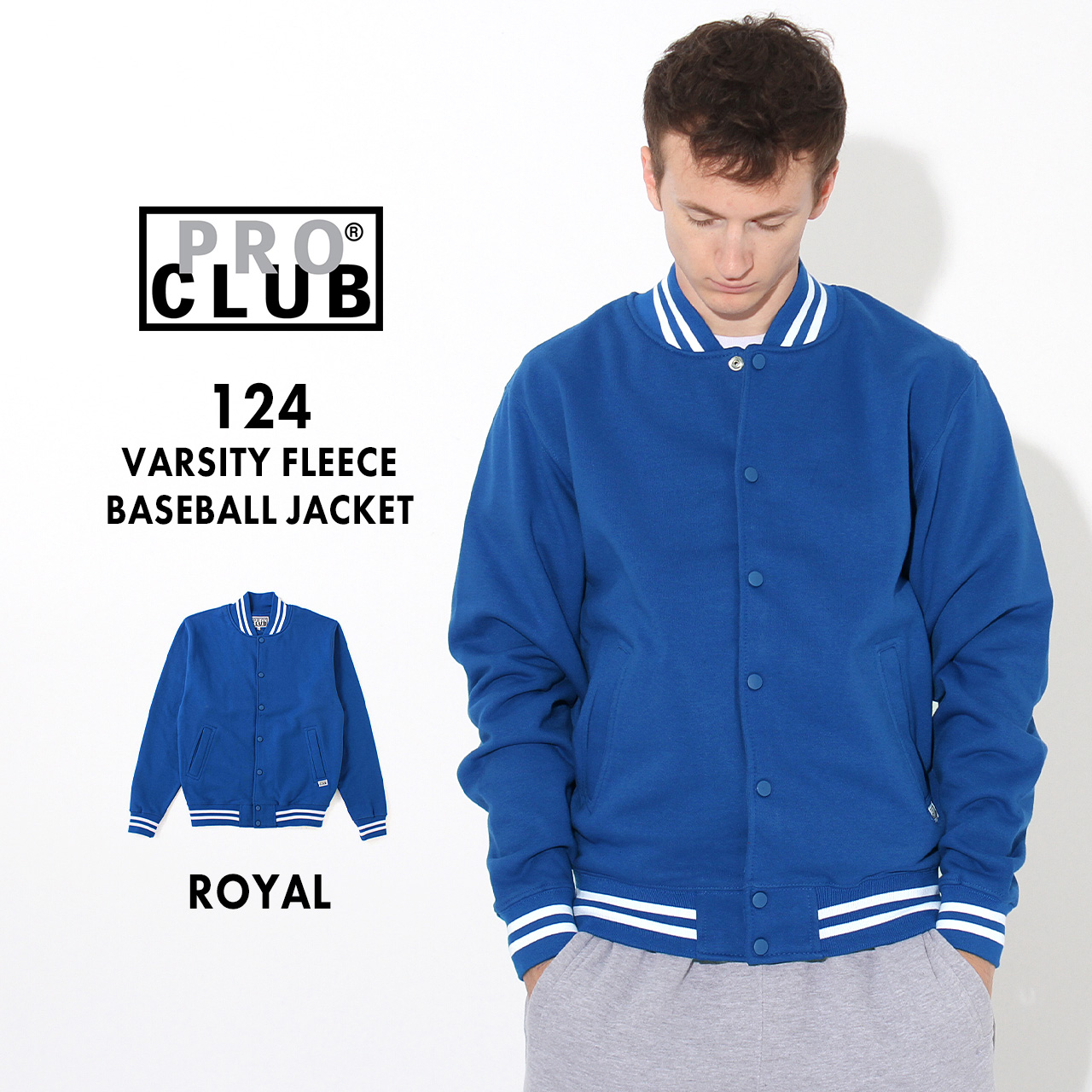 PRO CLUB（プロクラブ） ヘビーウェイト 13oz 無地 スタジャン メンズ